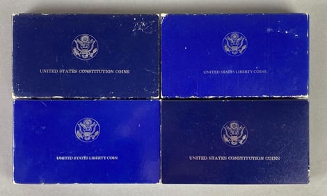 Group of 4 US Commemorative Proof Silver Dollars