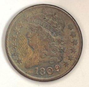 1809 US Classic Head Half Cent Coin