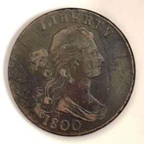 1800 US Liberty Draped Bust One Cent Coin