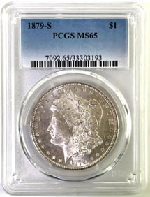 1879 S US Morgan Silver Dollar PCGS MS65