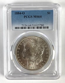 PCGS Graded 1884-O US $1 Morgan Silver Dollar MS64