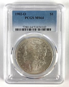 PCGS Graded 1902-O US $1 Morgan Silver Dollar MS64
