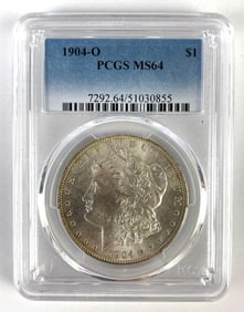 PCGS Graded 1904-O US $1 Morgan Silver Dollar MS64