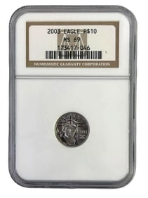 2003 $10 US 1/10 oz Platinum Eagle NGC MS69
