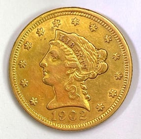 1902 US $2.50 Liberty Head Gold Coin
