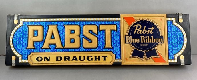 Pabst Blue Ribbon Light-up Hanging Advertising Sign