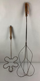 Group of 2 Vintage Rug Beaters