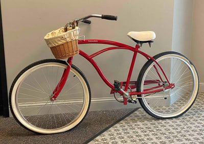 Red Clos Du Bouis Beach Cruiser Bicycle