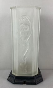 Art Deco Frosted Lamp Base