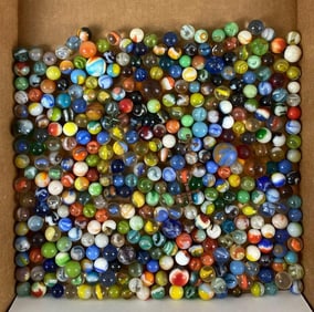 Group of Assorted Marbles and More