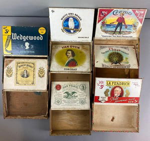 Group of 8 Vintage Cigar Boxes