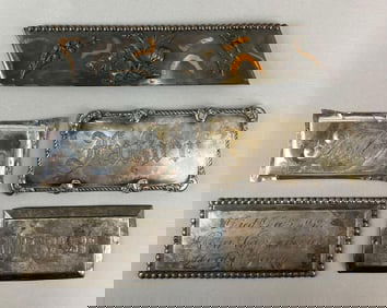 Group of 4 Victorian Casket Plates and More