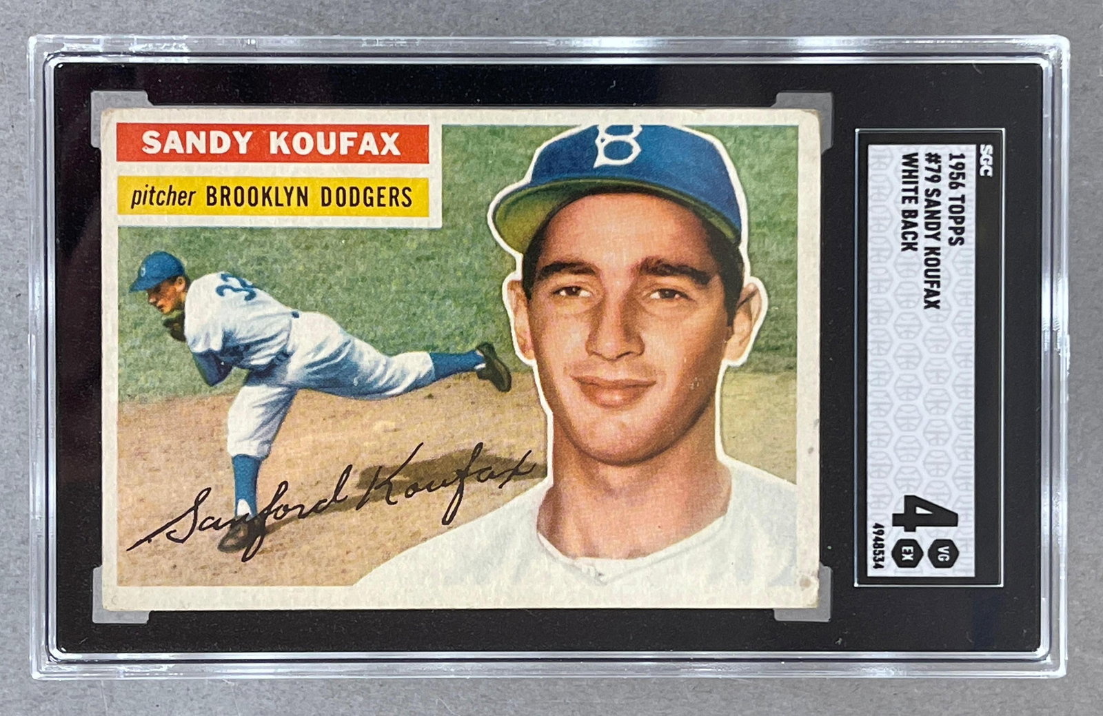 1956 Topps Sandy Koufax #79 White Back SGC 4 (1 of 2)