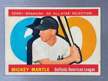 1960 Topps Mickey Mantle All-Star #563