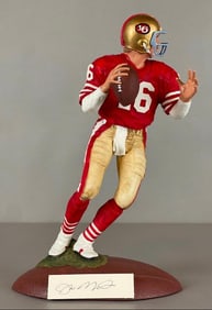 Joe Montana Signed Gartlan Figurine Statue #1412 with COA