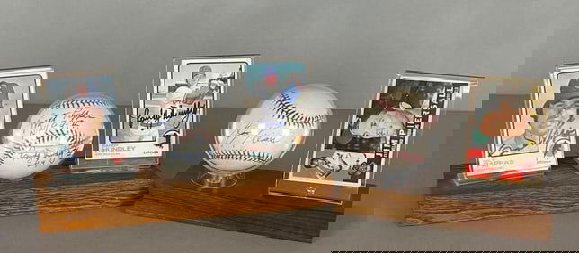 Milt Pappas, Randy Hundley, and Jim Piersall Signed Baseballs and Cards