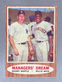 1962 Topps Managers Dream Mantle and Mays #18
