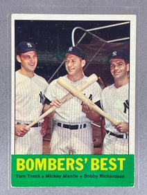 1963 Topps Bombers Best Tresh, Mantle, Richardson #173
