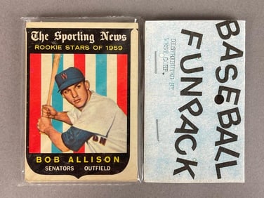 1959 Topps Baseball Cello Fun Pack