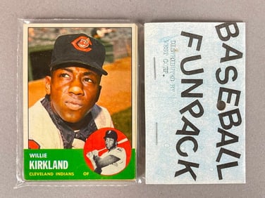 1963 Topps Baseball Cello Fun Pack