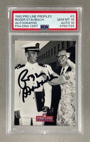 1992 Pro Line Profiles Roger Stauback #3 Auto PSA 10 Auto 10