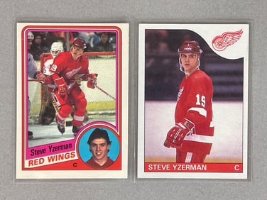 1984 O-Pee-Chee Steve Yzerman Rookie + 1985 Topps
