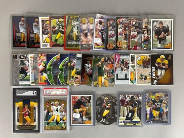 35+ Brett Farve an Aaron Rogers Cards with Rookies and Graded