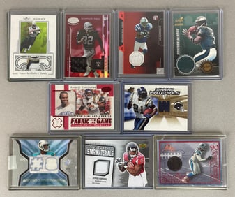9 - 1990s - 2000s Football Jersey Cards with HOFs and Serial Numbered