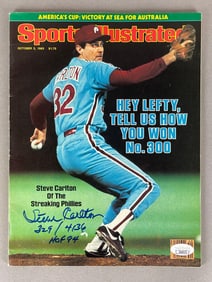 Steve Carlton Signed Sports Illustrated with JSA COA