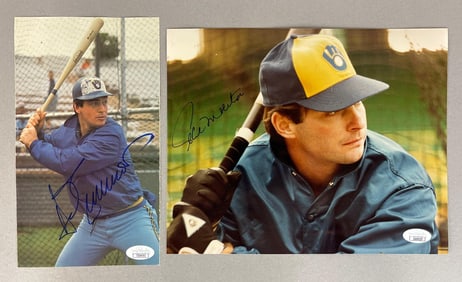 Paul Molitor and Ted Simmons Signed Photo with JSA COA