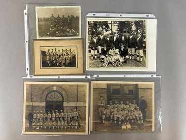 Group of 5 - 1900 - 20 Iowa Baseball Team Photos