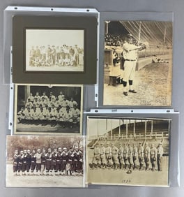 1936 R311 National Chicle Detroit Tigers Team + 4 Other Vintage Baseball Photos