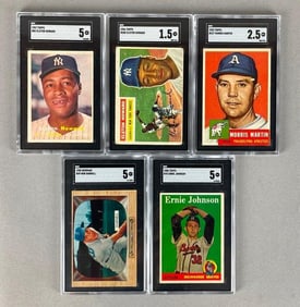 5 - 1953 - 57 Graded Baseball Cards