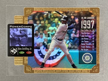 Rare 1998 UD3 Power Corps Gold Die Cut Ken Griffey Jr 63/100