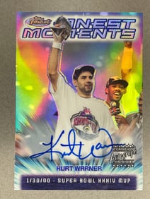 2000 Topps Finest Refractor Finest Moments Auto Kurt Warner #FM12