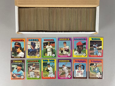 1975 Topps Baseball Near Complete Set 648/660