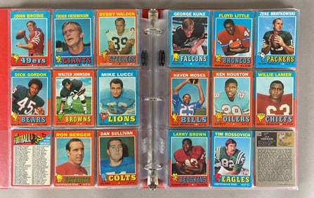 1971 Topps Football Near Complete Set 254/263