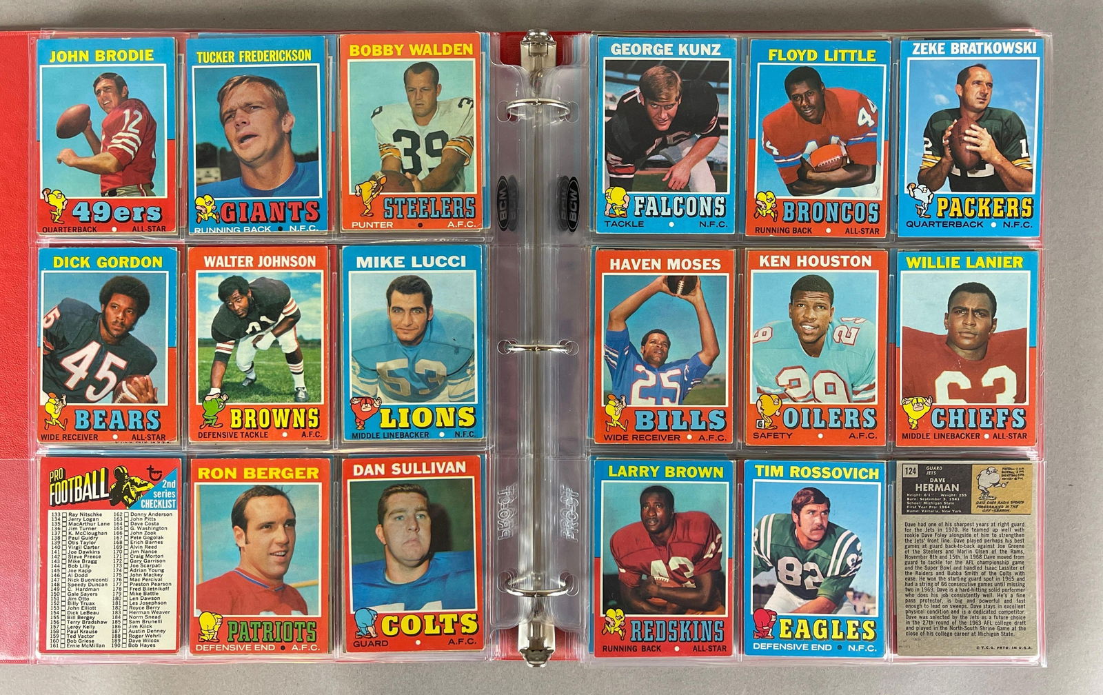 1971 Topps Football Near Complete Set 254/263 (1 of 9)