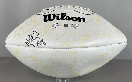 1992 Kansas City Chiefs Team Signed Football with Derrick Thomas - 30+ Autos