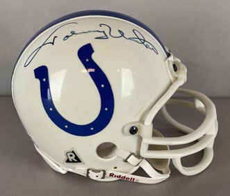Johnny Unitas Signed Indianapolis Colts Mini Helmet with COA