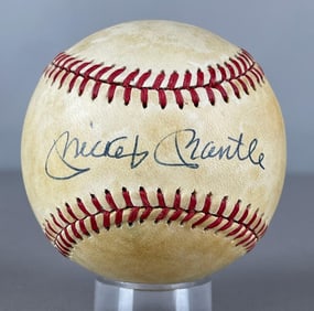 Mickey Mantle Signed Official MLB AL Rawlings Baseball with COA
