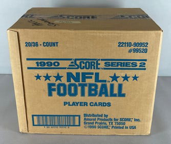 1990 Score Football Series 2 Factory Sealed Wax Case of 20 Boxes