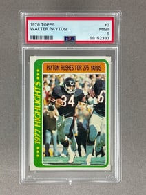 1978 Topps Walter Payton #3 PSA 9