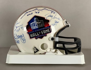 Multi-signed Pro Football Hall of Fame Mini Helmet with Forrest Gregg