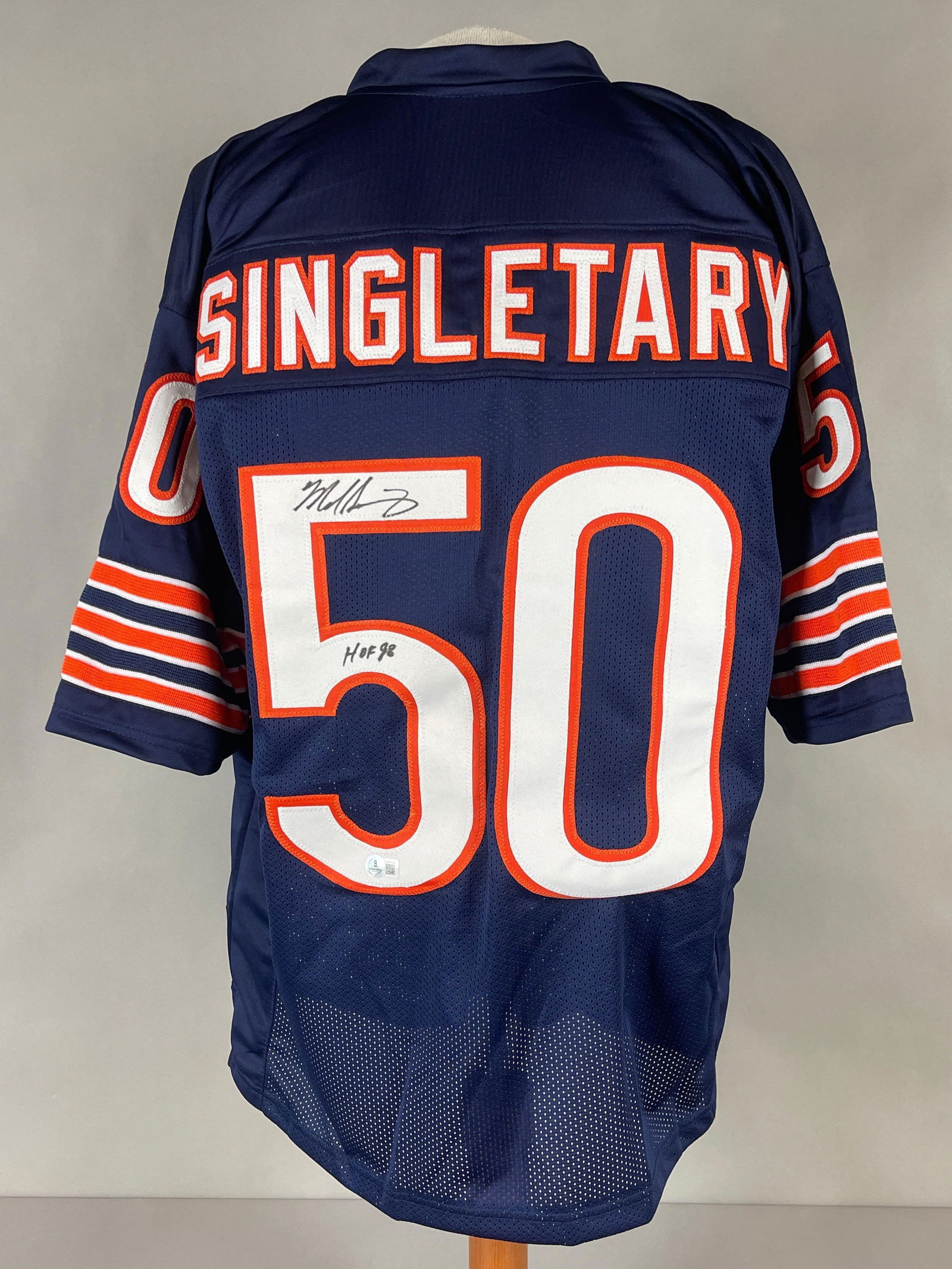 Mike Singletary Signed Chicago Bears Jersey with Inscription and COA (1 of 5)