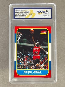 1996 - 97 Fleer Michael Jordan #4 Decade of Excellence WCG 10