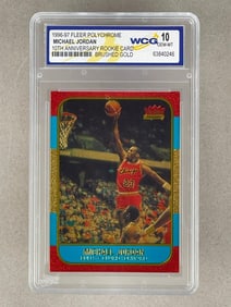 1996 - 97 Fleer Polychrome Michael Jordan 10th Anniversary Rookie Card WCG 10