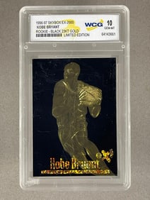 1996 - 97 Skybox EX-2000 Kobe Bryant Rookie Black 23KT Gold WCG 10