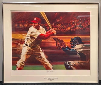 Framed Stan Musial Signed Lithograph 280/1000