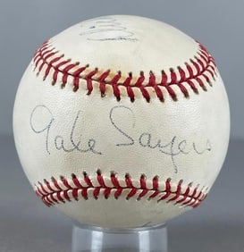 Gale Sayer, Dick Butkus, and Rollie Fingers Signed Official MLB AL Rawlings Baseball with JSA COA
